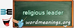 WordMeaning blackboard for religious leader